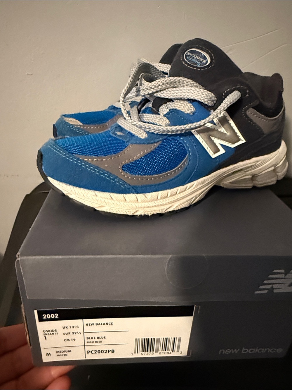 New Balance Kids Blue and Gray Low-Top Sneakers